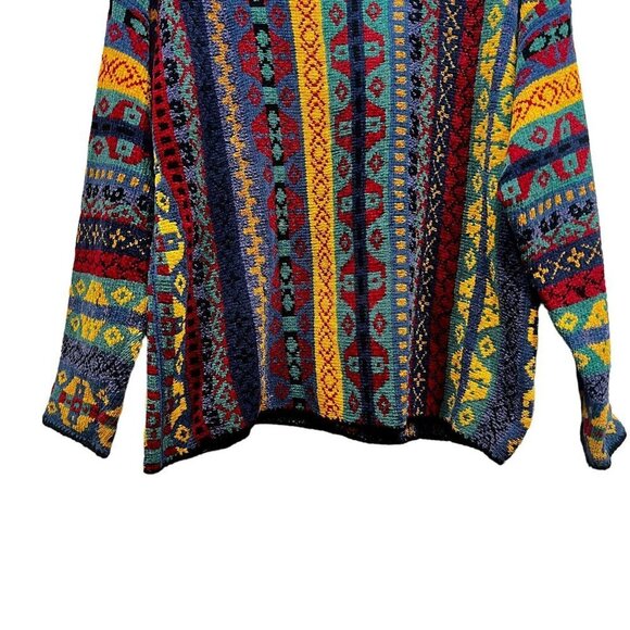 VTG Express Tricot Women Multicolor Long Sleeve Pullover Sweater Size S - Picture 12 of 12